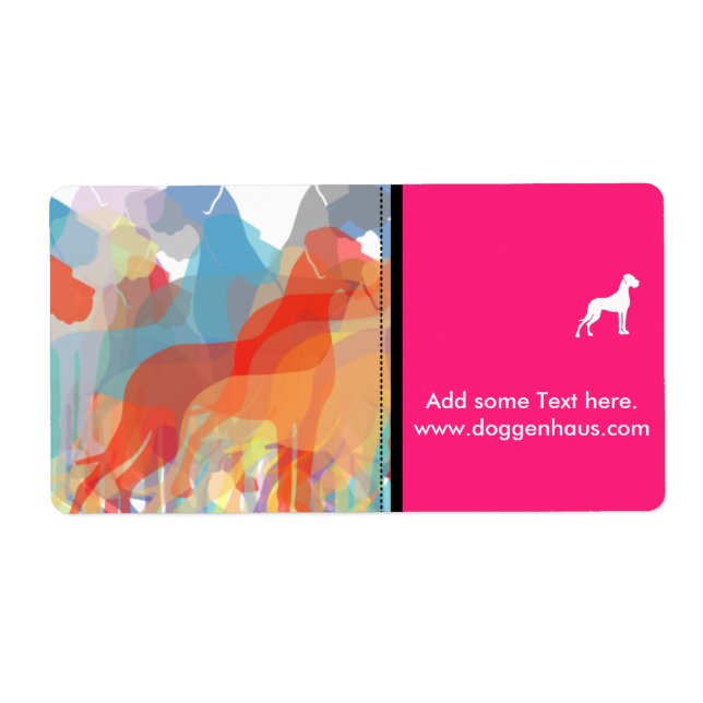 Etiqueta Rico Great Danes (Frente)