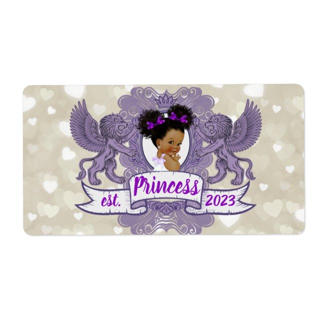 Etiqueta Rico Real Africano Princesa Roxo Mini Champanhe (Frente)