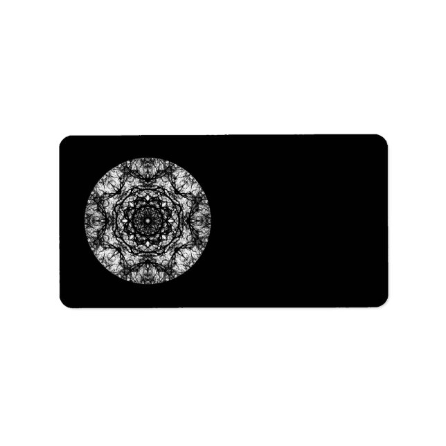 Etiqueta Rico redondo em preto. (Frente)