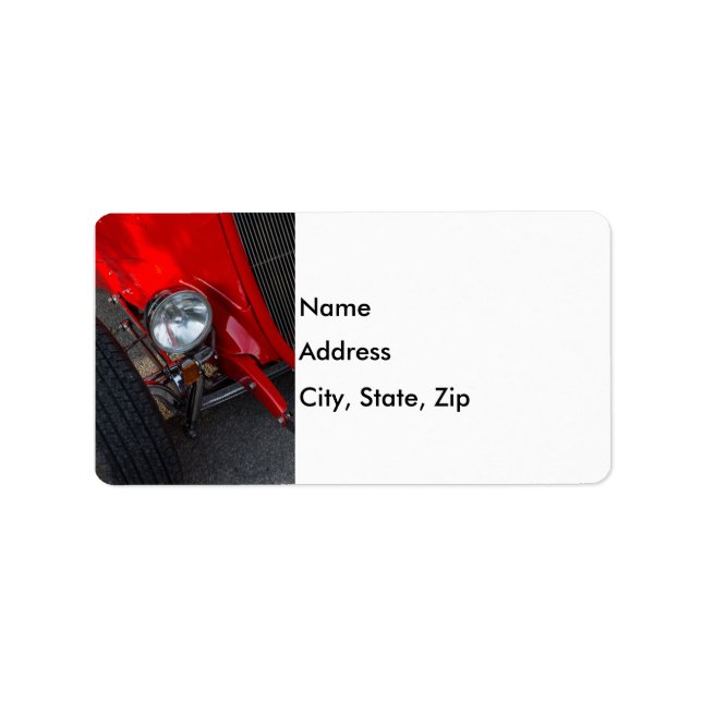 Etiqueta Roadster da década de 1930 (Frente)