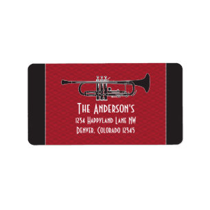 Etiqueta Roaring 20s Twenties Endereço de Casamento de Trom