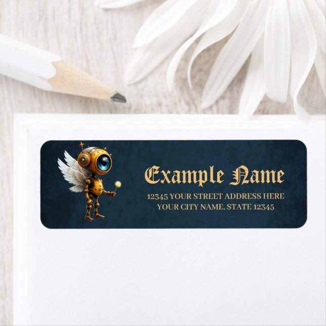 Etiqueta Robby the Winged Timekeeper – Wings of Time Serie  (Insitu)