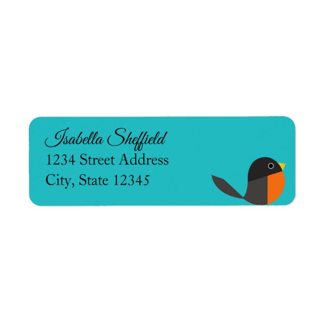 Etiqueta Robin Birds (Frente)