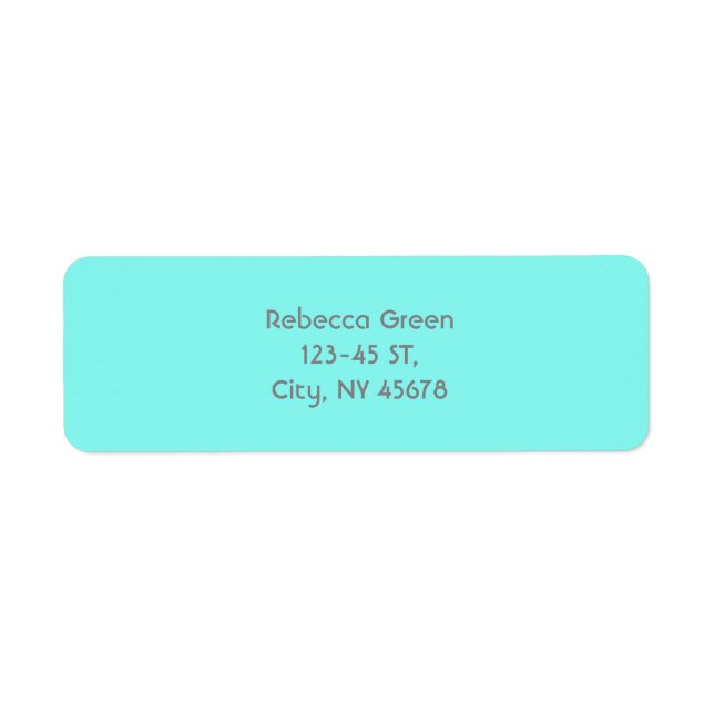 Etiqueta Robins de água-quente, de turquesa-gema, azul-ovo (Frente)