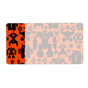 Etiqueta Robôs governam robôs divertidos Silhouettes Robôs 