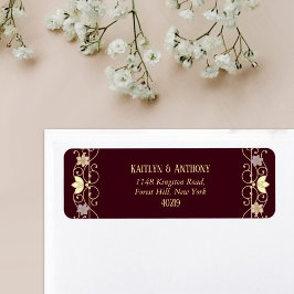 Etiqueta Rococo Revival Elegant Vintage Floral Wedding