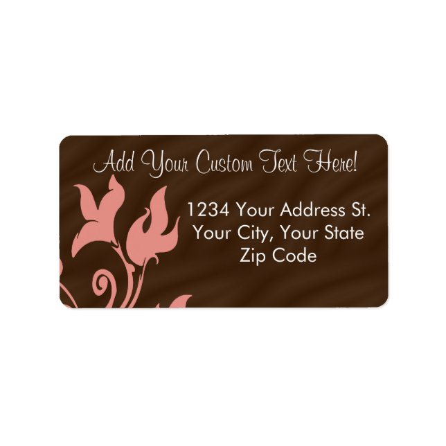 Etiqueta Rodovalho rosa e castanho (Frente)