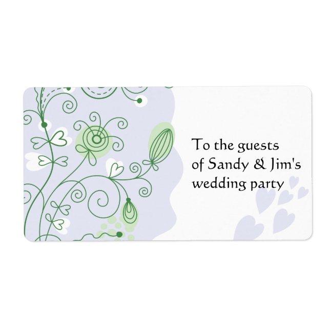 Etiqueta Rolos e espirais de Pastel (Frente)