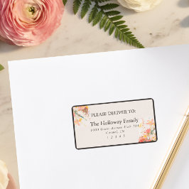 Etiqueta Romantic Blush Painted Floral Wedding