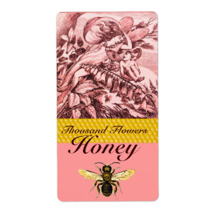 ETIQUETA ROMANTIC SPRING FLOWER FAIRIES HONEY BEE,BEEKEEPER