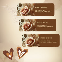 Etiqueta Romântica Dreamy Floral Wedding Endereço de Retorn