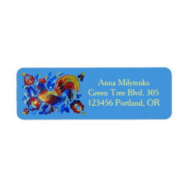 Etiqueta Rooster Petrykivka - Arte ucraniana