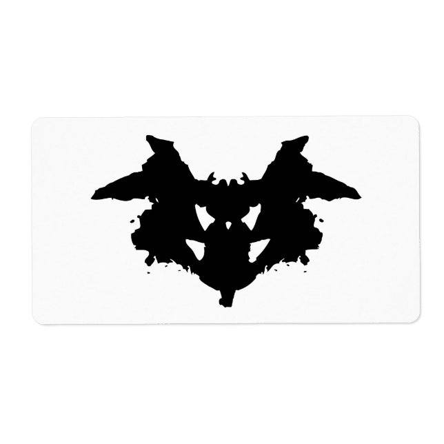 Etiqueta Rorschach Inkblot (Frente)
