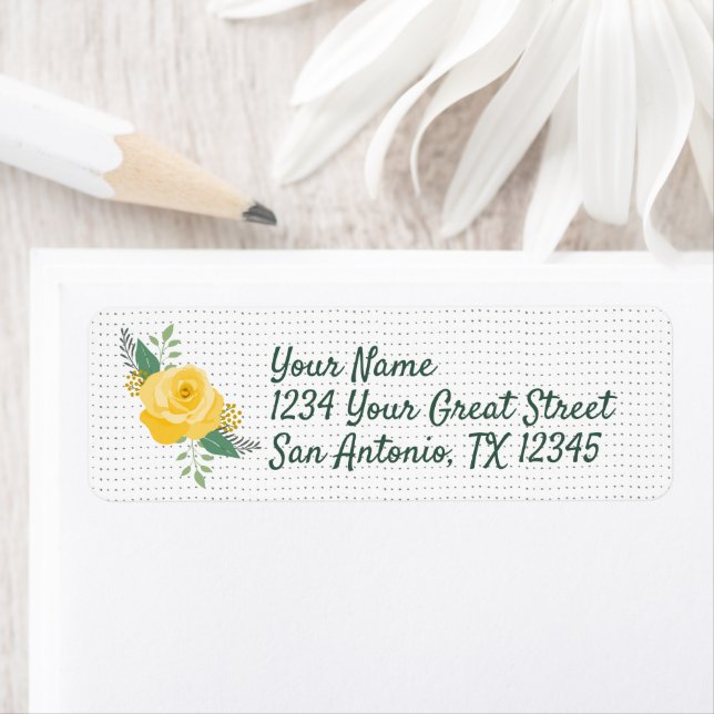 Etiqueta Rosa Amarela do Texas - Rosa Solteiro (Insitu)