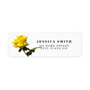 Etiqueta Rosa amarela personalizada