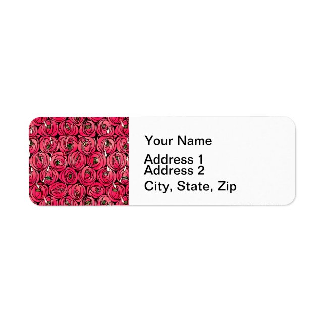 Etiqueta Rosa Art Nouveau Rennie Macintosh Graphic (Frente)