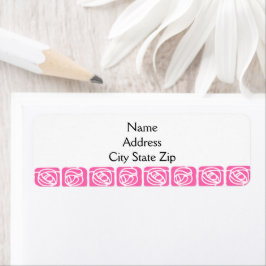 Etiqueta Rosa Art Nouveau Rosa Personalizada 