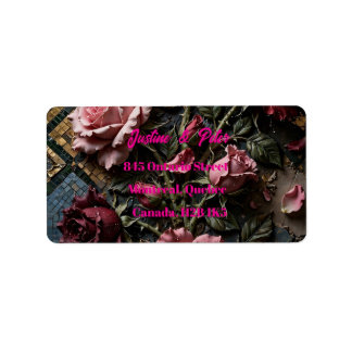 Etiqueta Rosa Barroca Borgonha