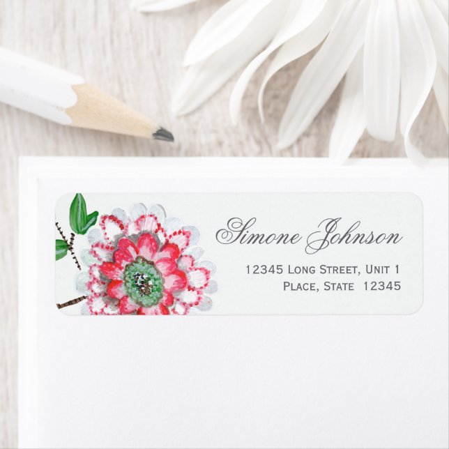 Etiqueta Rosa botânico Floral | Casamento (Insitu)