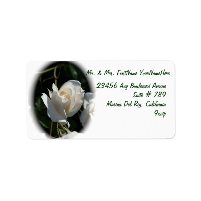 Etiqueta Rosa branco (Frente)