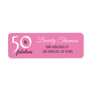Etiqueta Rosa Cinquenta e Fabuloso 50º Aniversário, Scrip