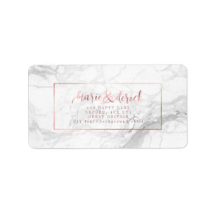 Etiqueta Rosa de Fax PixDezines Dourado+Marble+DIY em Segun