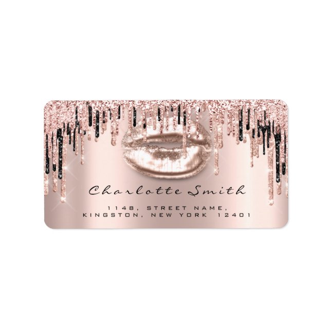 Etiqueta Rosa de Lábios de Kiss RSVP Bridal Makeup Glitter  (Frente)