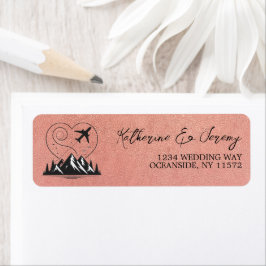 Etiqueta Rosa Dourado do Colorado Passport