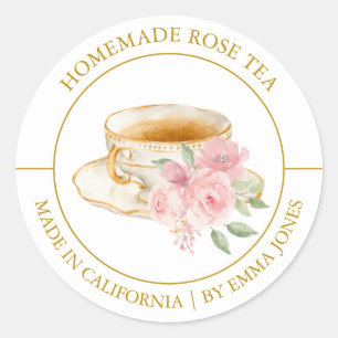 etiqueta rosa Tea Modern