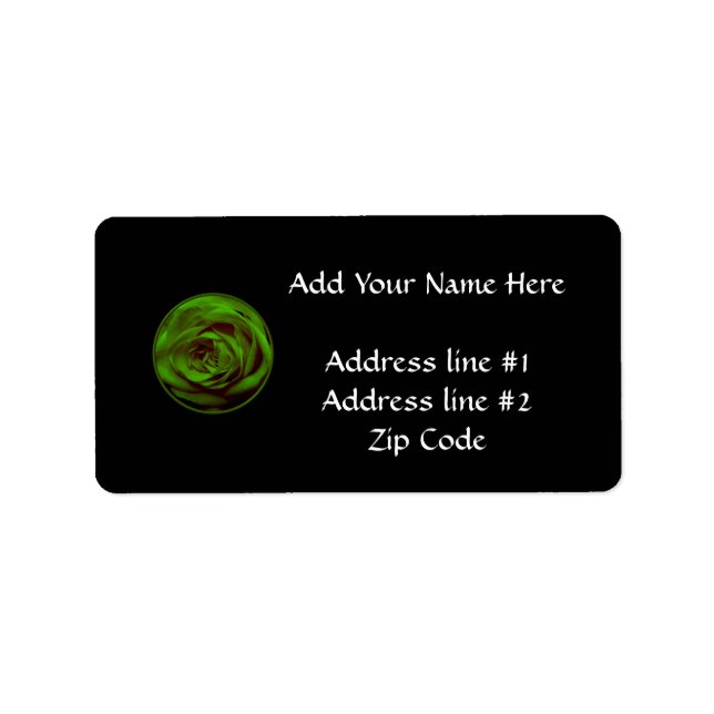 Etiqueta Rosa verde (Frente)