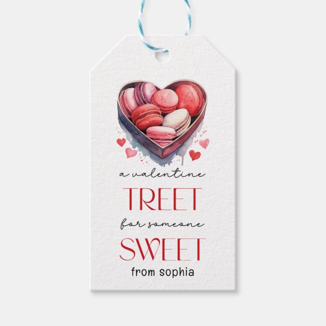 Etiqueta rosa vermelha namorados (Frente)