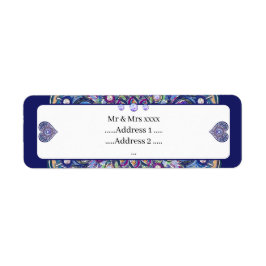 Etiqueta Rosace Azul