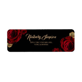 Etiqueta Rosas Burgundy Casamento Boho