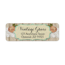 Rosas chiques & Endereço de devolução de madeira r