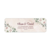 Rosas Coradas Boho Endereço de Remetente