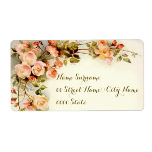 Etiqueta Rosas elegantes presente, vinho…