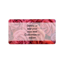 Etiqueta Rosas florais cor de rosa