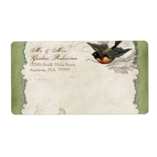 Etiqueta Rosas Franceses Adoram Pássaros Vintage Lace - Sag