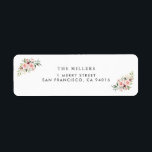 Etiqueta Rosas Rosa Romântica Rótulo de Endereço de Casamen<br><div class="desc">Um convite elegante para o casamento,  com rosas rosa pinceladas com cor d'água e verde. Se você precisar de alterações no design,  como cor,  texto ou fonte; entre em contato conosco em seamistmail@gmail.com. Adoramos fazer parte de suas memórias felizes.</div>