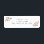 Etiqueta Rosas Rosa Romântica Rótulo de Endereço de Casamen<br><div class="desc">Um convite elegante para o casamento,  com rosas rosa pinceladas com cor d'água e verde. Se você precisar de alterações no design,  como cor,  texto ou fonte; entre em contato conosco em seamistmail@gmail.com. Adoramos fazer parte de suas memórias felizes.</div>