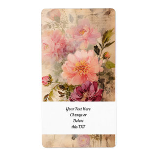 Etiqueta Rosas Rustic do Jardim Flor 403c