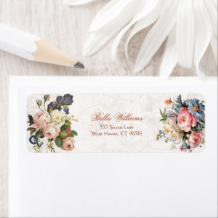 Etiqueta Rosas Rustic Vintage & Iris