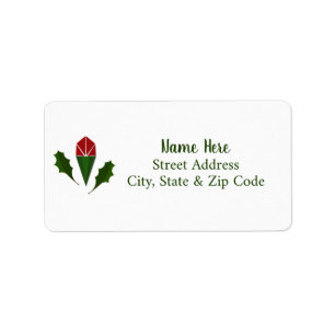 Etiqueta Rosas vermelhas Elegantes Personalizadas, Holly