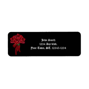 Etiqueta Rose Bouquet Gothic Wedding