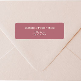 Etiqueta Rose gold ivory return address