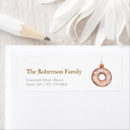 Etiqueta Rosquinha de Natal minimalista