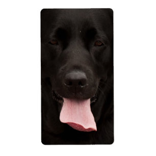 Etiqueta Rosto de cachorro preto