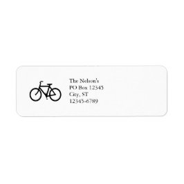 Etiqueta Rota de Bicicleta Preta
