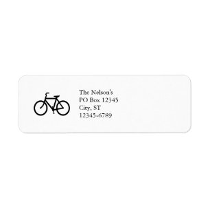 Etiqueta Rota de Bicicleta Preta