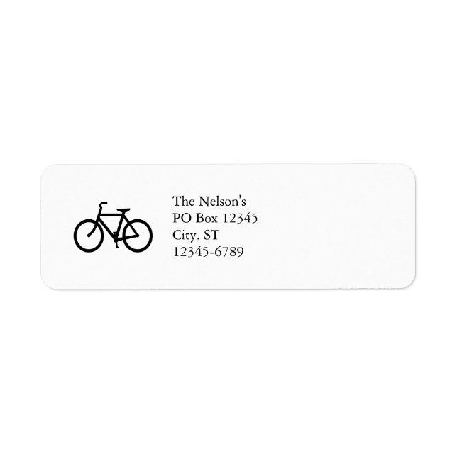 Etiqueta Rota de Bicicleta Preta (Frente)